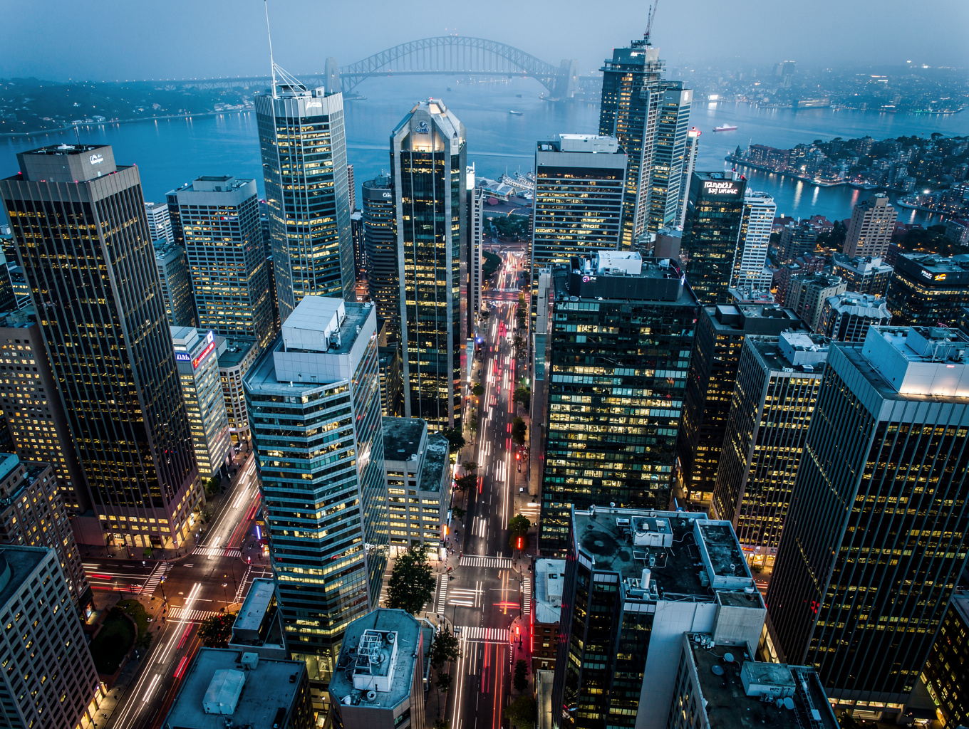 Sydney financial district skyline